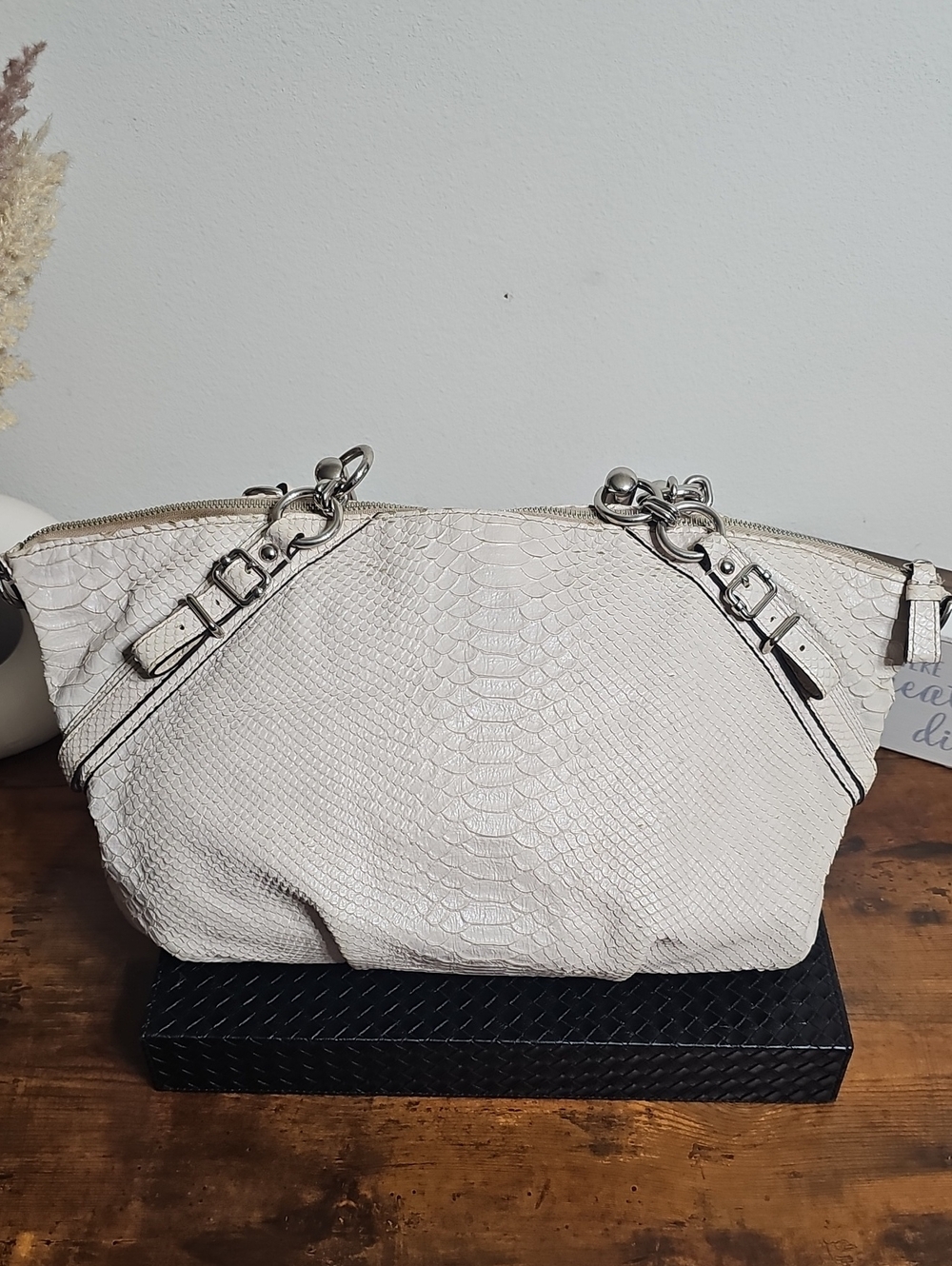 Coach Madison Sophia Python-Embossed Leather Satchel K1098-16346 - Picture 4 of 16